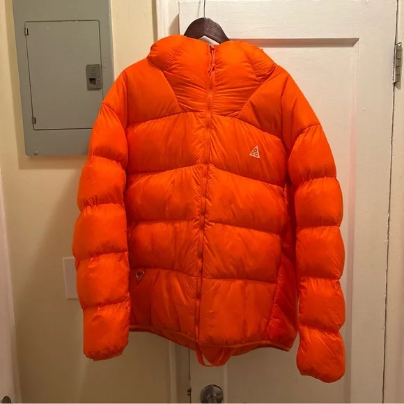 Men’s Nike ACG Therma-fit Lunar Puffer Coat Bright Orange size XL - Picture 4 of 16